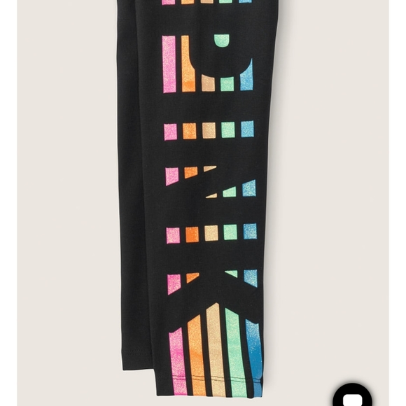 🔥 VS Pink rainbow campus tee & leggings set XXL - Picture 9 of 12